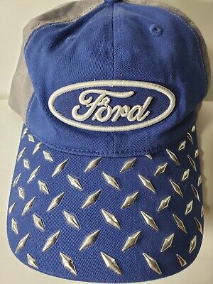 FORD Hat Official Licensed Product Diamond Plate NWOT blue gray baseball cap