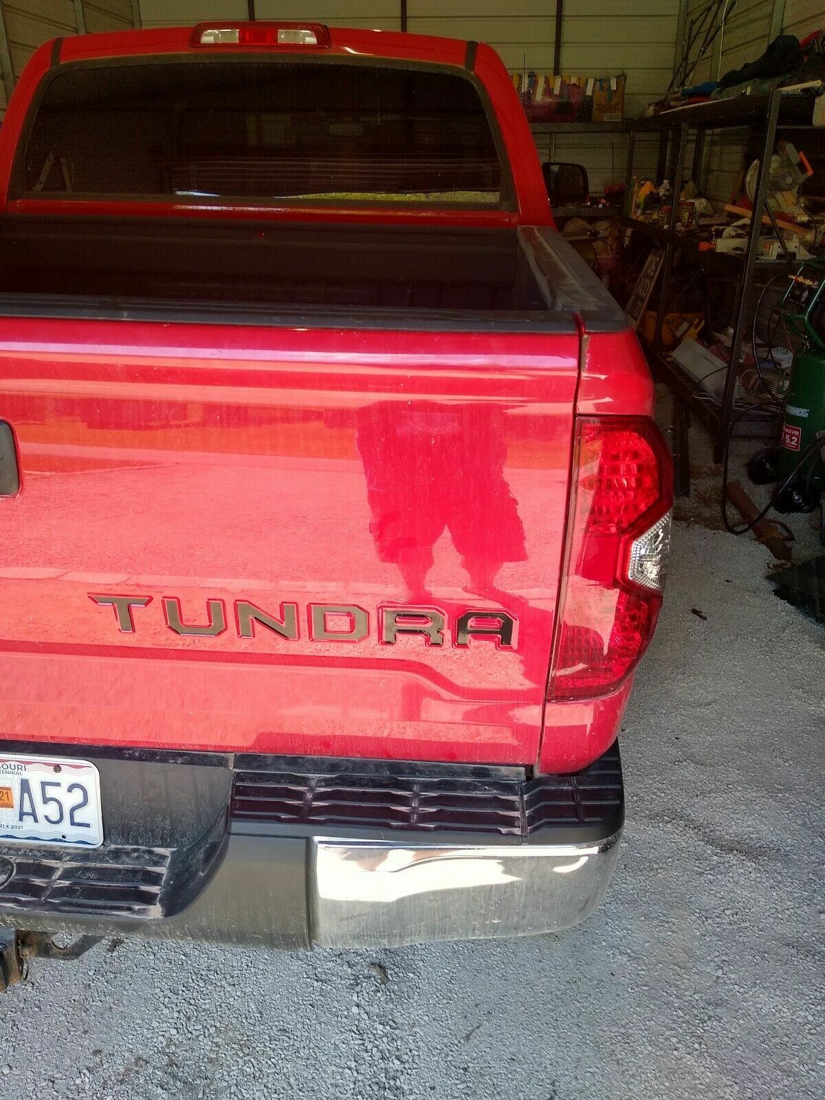 BLACK Tailgate Insert Letters Decal Vinyl Stickers for Toyota Tundra 2014-2021