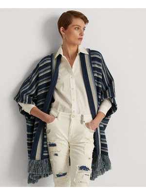 

LAUREN RALPH LAUREN Женский темно-синий кардиган с открытым передом и короткими рукавами Petites PM\PL, Navy