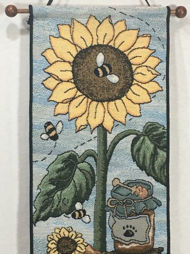 Boyds Bear Bailey Honey Bear Tapestry Ain't Life Sweet Sunflowers 9