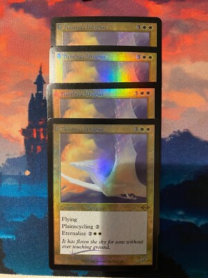 MTG Modern Horizons 2 Timeless Dragon Retro Frame Foil x 4