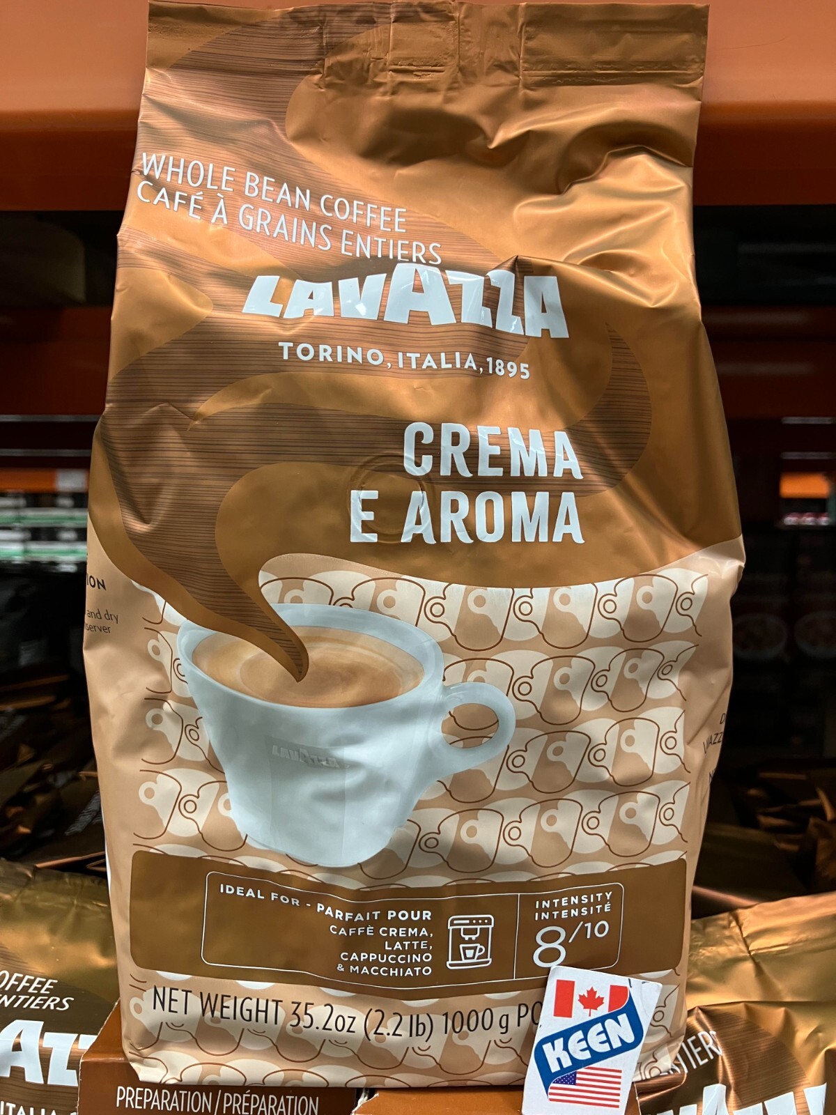Lavazza Crema E Aroma Whole Bean Coffee 2.2lb/1kg – Enjoy