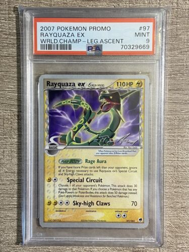 Pokemon Card PSA 9 Mint Rayquaza Ex World Championship 2007 Pokemon Card PSA 9 Mint Rayquaza Ex World Championship 2007