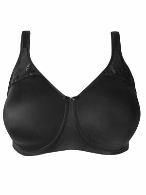 38B  MARKS & SPENCERS FLORAL EMBROIDERED BLACK TOTAL SUPPOR  BRA  NEW