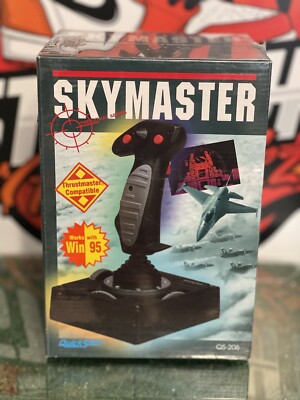 Vintage SkyMaster Flight Sim Joystick QS  - 206 Quickshot 1994 PC NOS Brand New