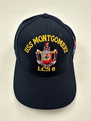 The Corps USS Montgomery LCS 8 Logo Blue Baseball Cap Hat One Size