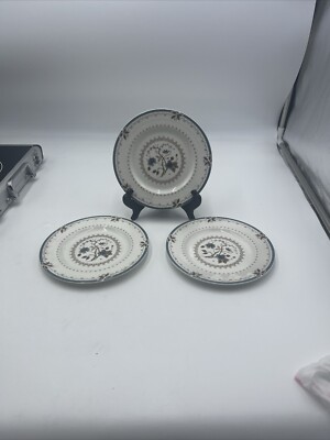 3 Royal Doulton China Bread And Butter Plates Old Colony