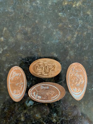 Disneyland Finding Nemo Dory Lot of 4 Pressed penny Mine Mine Birds Bruce