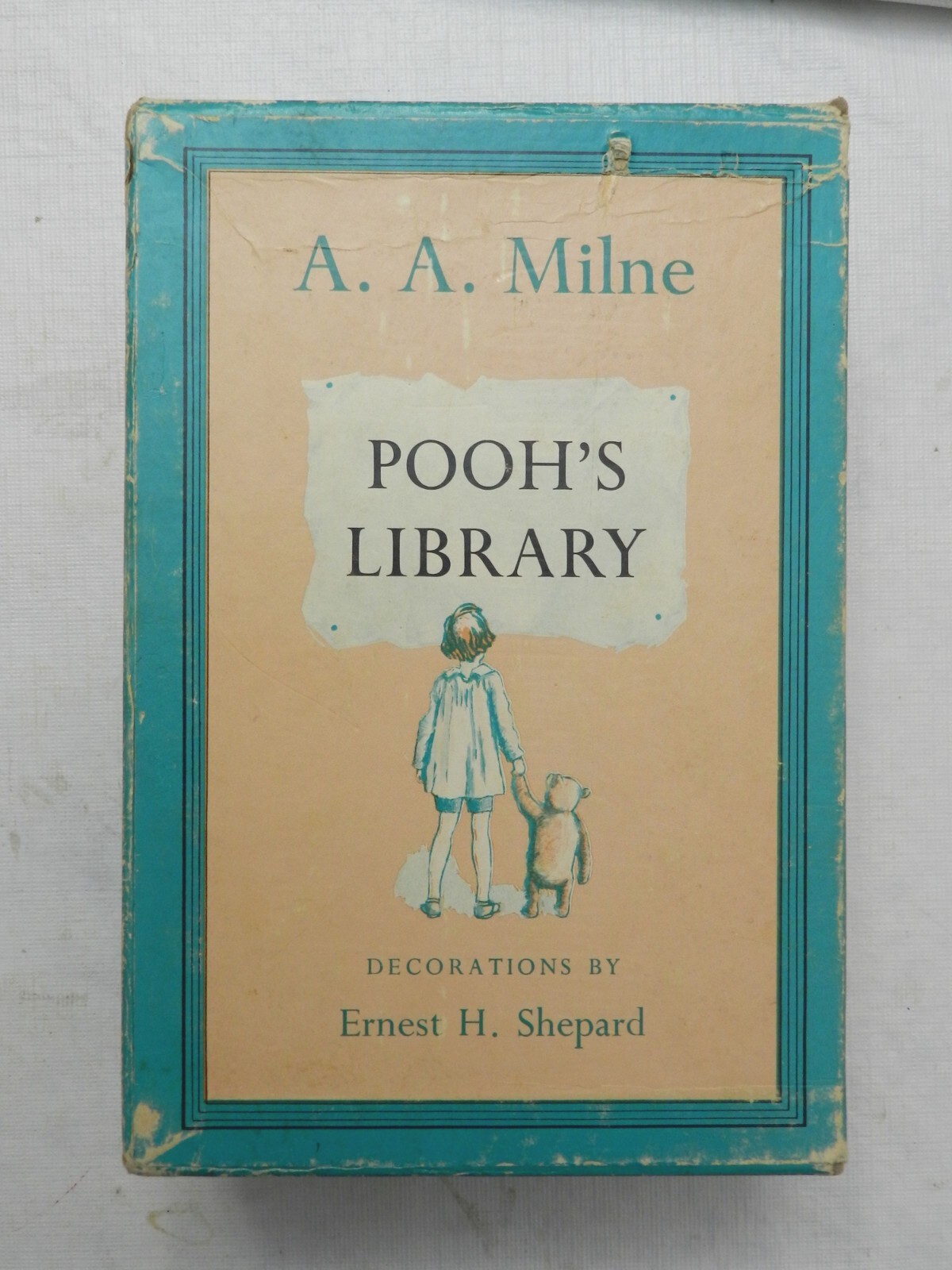 4-Book Box Set, Pooh's Library by A A Milne, HBw/dj + Box
