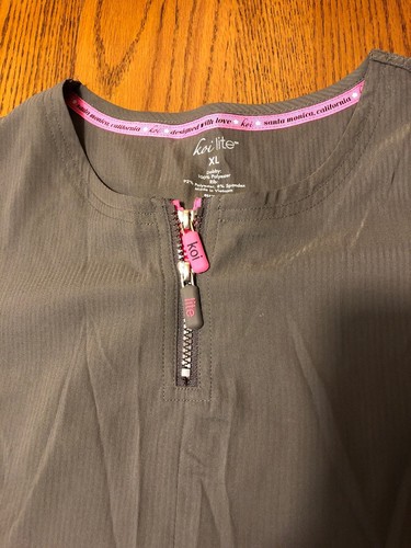 New XL KOI Lite Womens Scrub Set Steel Gray Hemmed To 29” Inseam.See Description