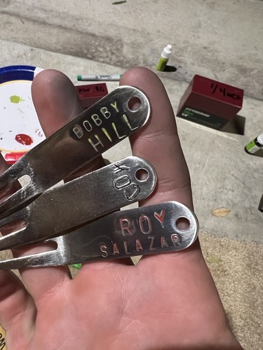 *YOU PICK THE NAME* Custom Hand Stamped Divot Tool / Ball Marker W Tassel