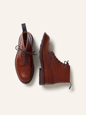 Tricker's Marron Stow Country Boot with Dainite Rubber Sole Size UK 6.5