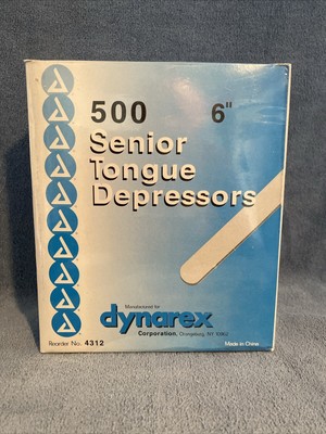 Dynarex  Senior Tongue Depressors 6  Non-Sterile Box 500
