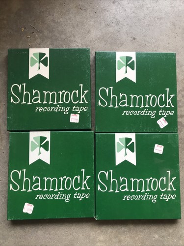 lot of 4 SHAMROCK Magnetic Recording Tape Open Reel 041 1800’ Scotch Reel