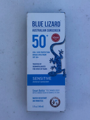 Blue Lizard Sensitive SPF 50+ Mineral Sunscreen Lotion, Broad Spectrum, All Ages
