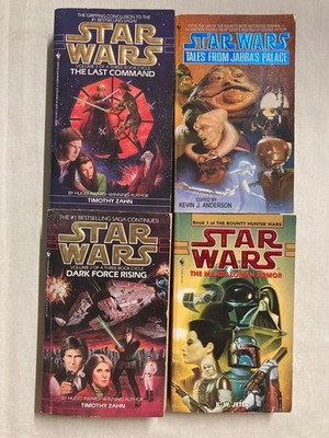 Vintage Fantasy Book PB Lot OF 4 STAR WARS CANON Mandalorian Timothy Zahn Jabba