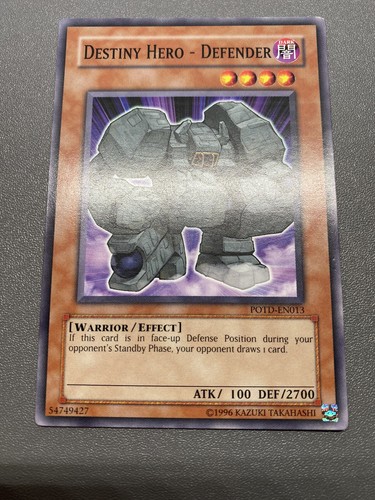 Yu-Gi-Oh! Karte – Destiny Hero Defender (POTD-EN013), Unlimited Edition, Common