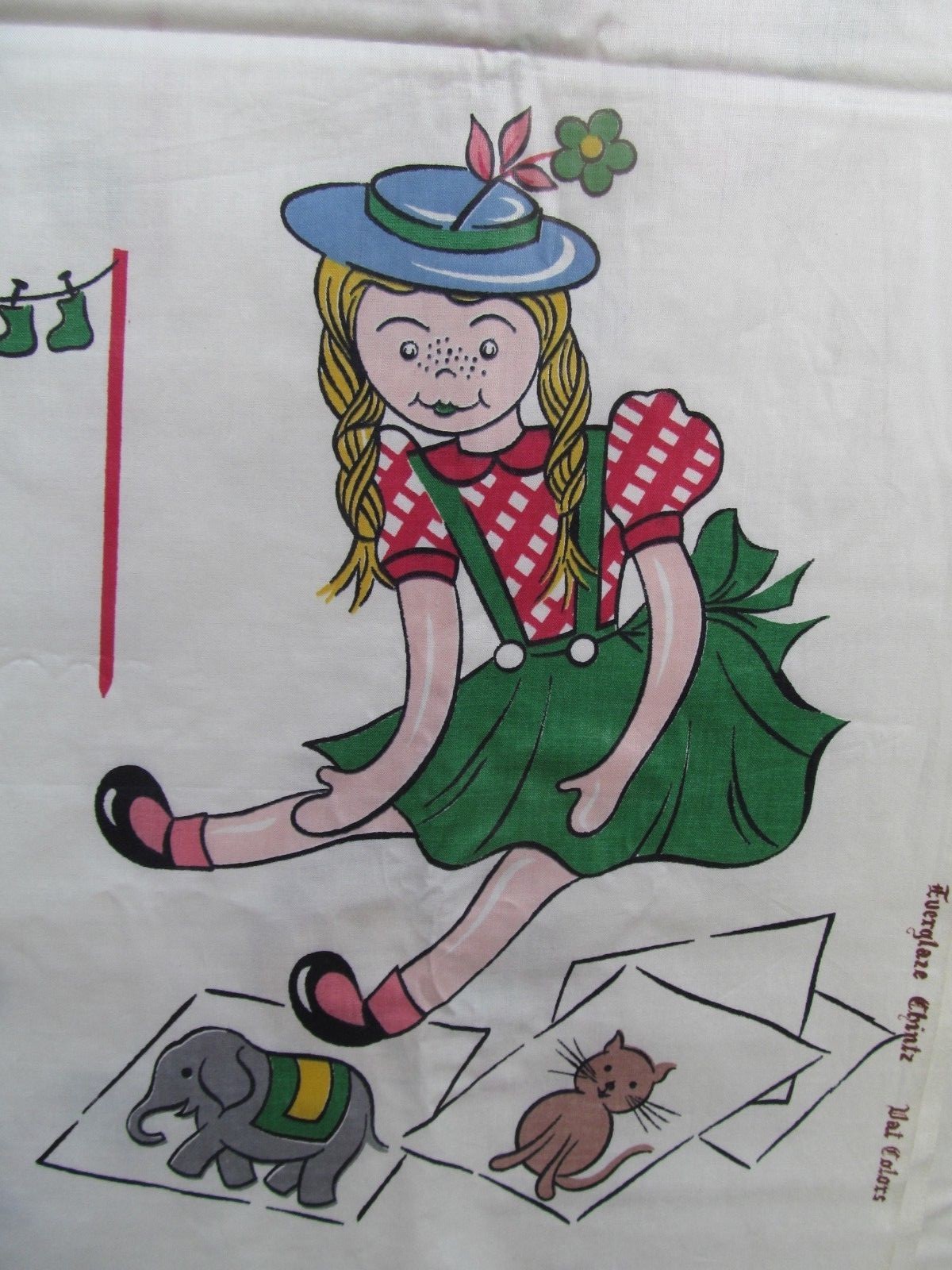 VTG Everglaze Chintz Vat Colors Bright DOLLHOUSE Fabric 7 Plus yds  x 36