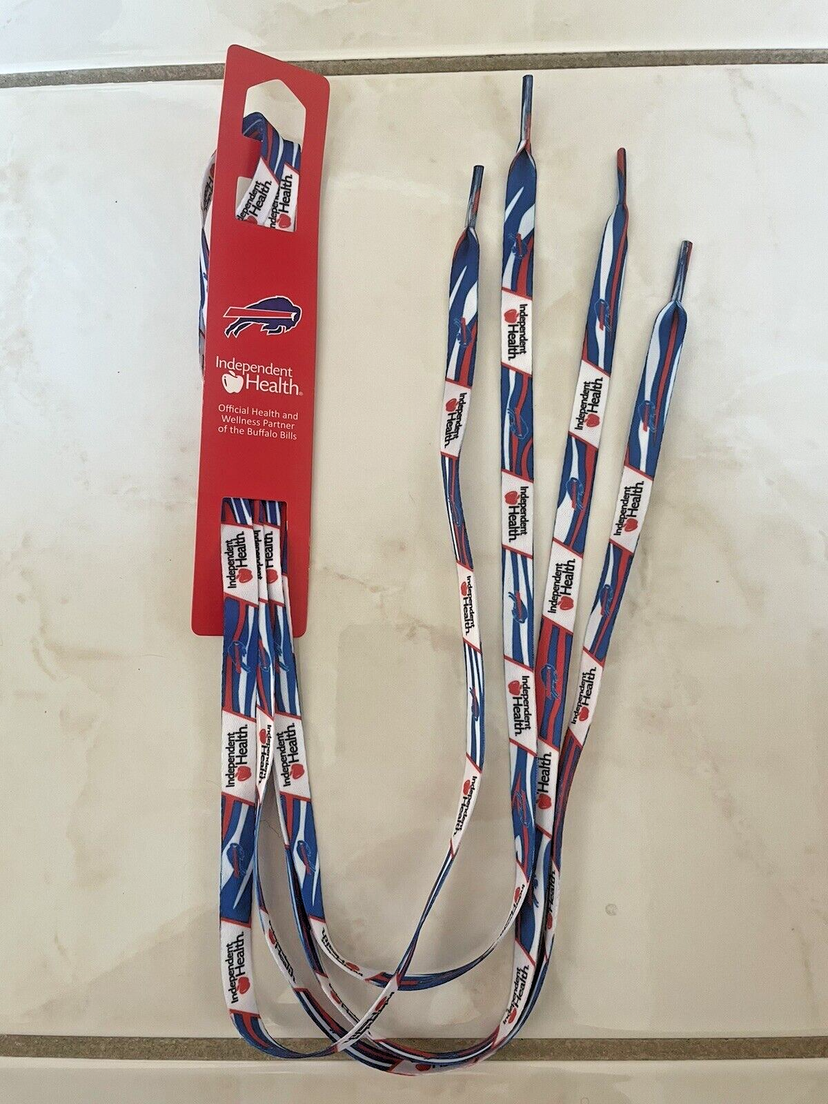 BUFFALO BILLS SGA SHOELACES INDEPENDENT HEALTH | eBay