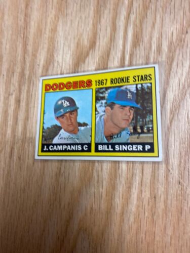 1967 Topps Los Angeles Dodgers Rookie Stars Jimmy Campanis Bill Singer Card #12. rookie card picture