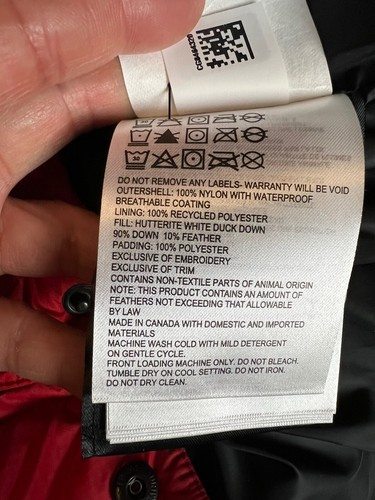 Pre-owned Canada Goose Approach Down Parka Size M In Red