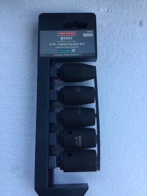 Craftsman Evolv 1/2-Inch Drive, 5-Pc. Impact Socket Set, Metric 16910