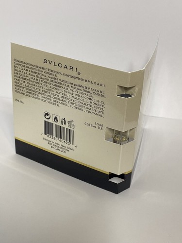Bvlgari Mon Jasmin Noir Eau De Parfum 0.05 oz -  SAMPLE - MINI VAP Spray ON CARD