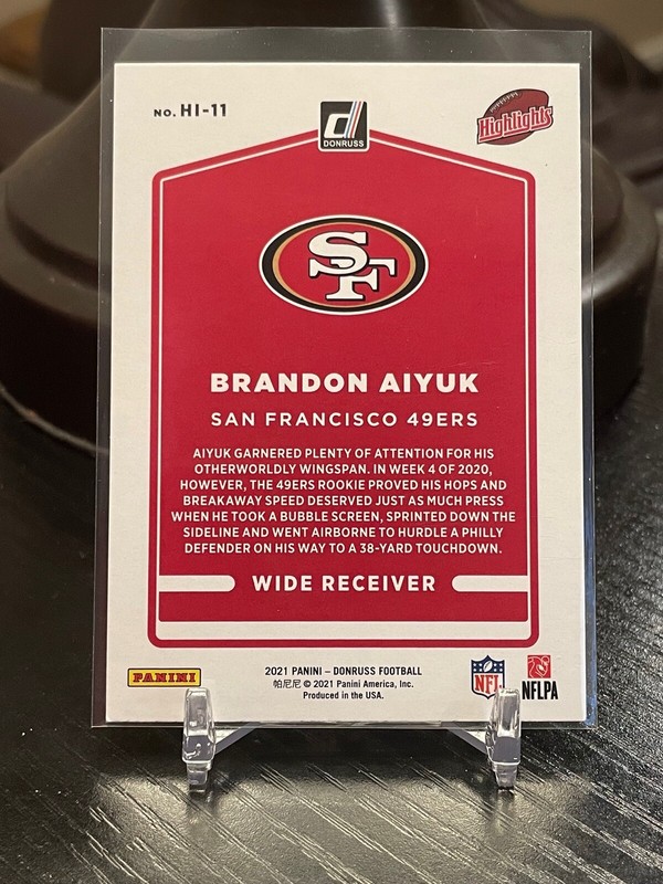 2021 Donruss Brandon Aiyuk Highlights #HI-11 MINT!