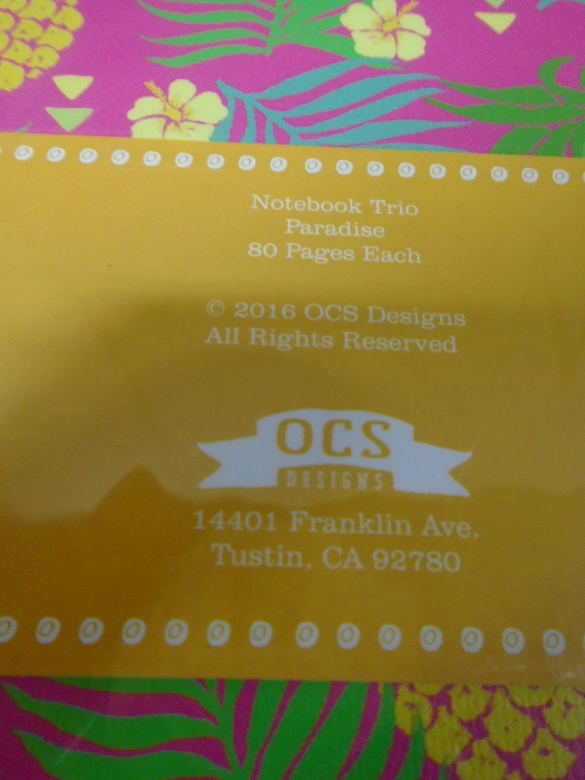 Lot Of 2 Palm Garden & Paradise Notebooks (loc13)