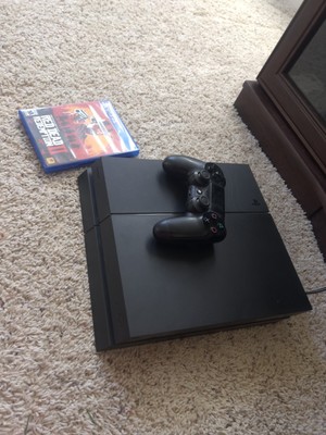 Sony PlayStation 4 500GB Jet Black Console with Red Dead Redemption 2