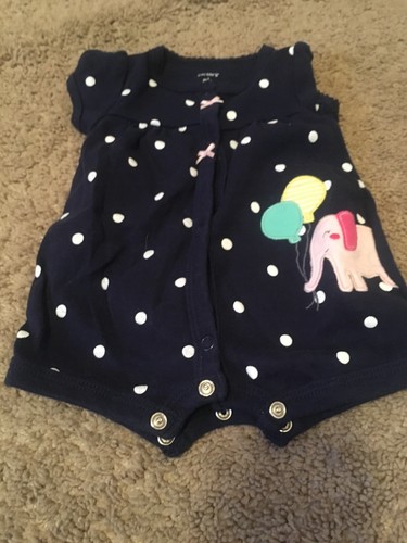 Newborn Baby Girl Rompers Lot Of 3