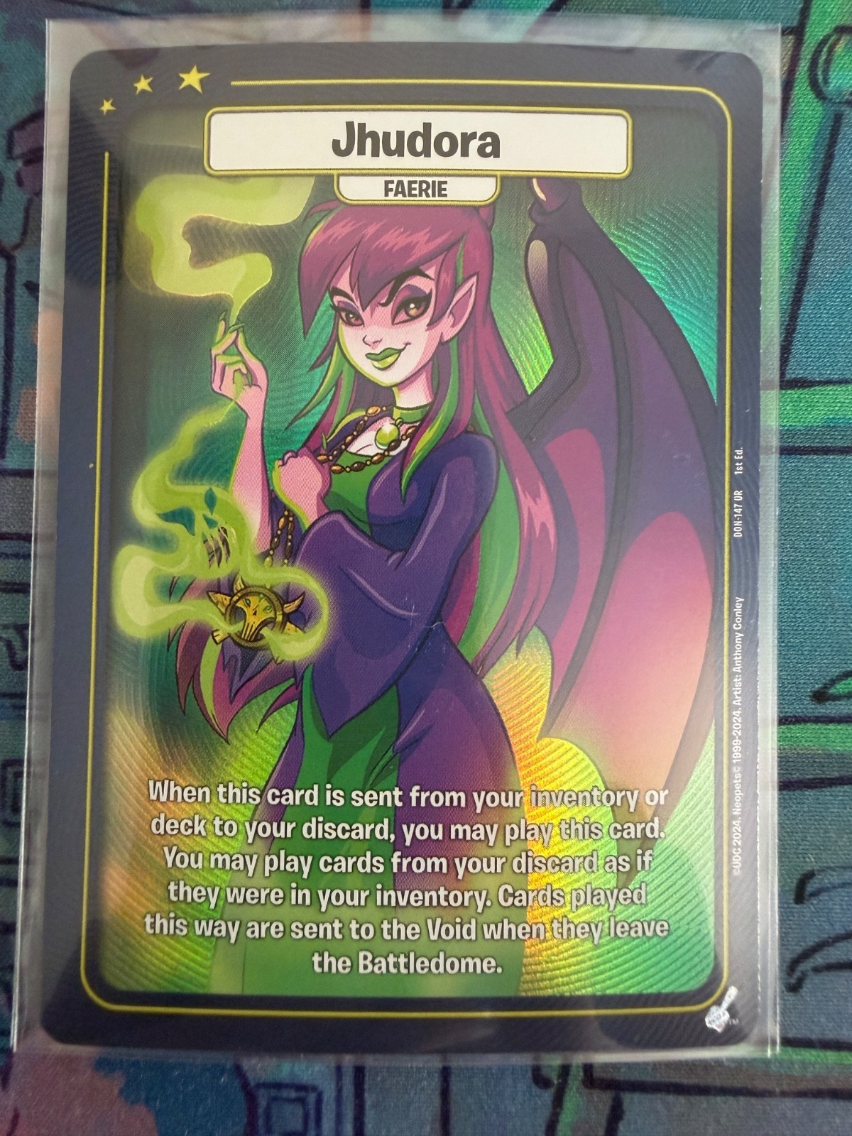 Neopets Battledome TCG Defenders of Neopia Jhudora 1st Edition