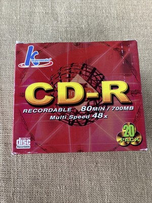 20 Pack K Hypermedia CD-R Discs Recordable 80 Min 700 MB Multi Speed 48x W/Cases