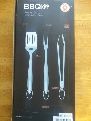 Alpha Grillers Heavy Duty BBQ Grilling Tools Set. Extra Thick Stainless