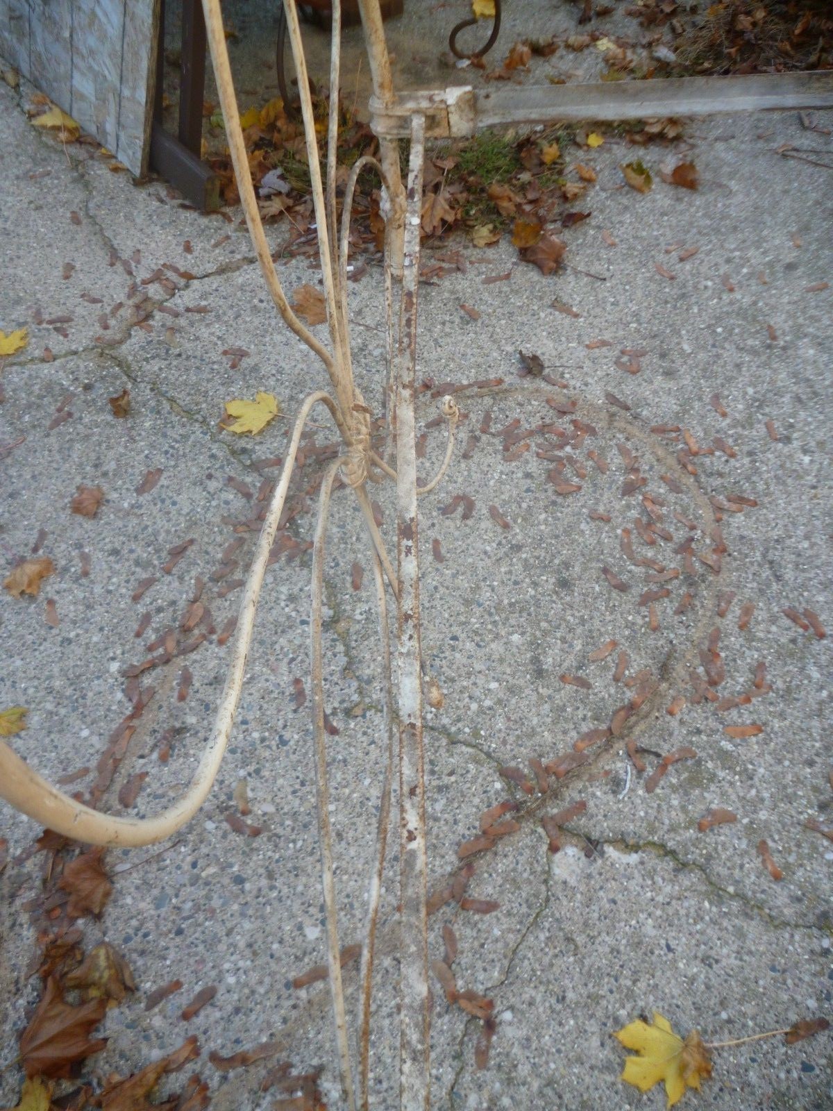 ANTIQUE VICTORIAN LIGHT BULB CAST IRON IRIS BED ARCHITECTURAL Garden YARD Art