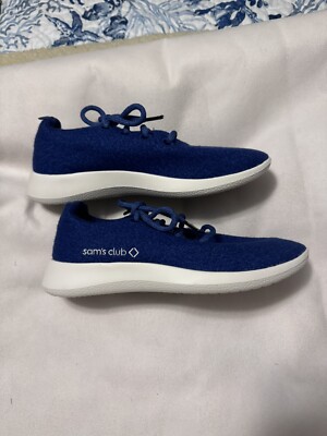  RARE  Allbirds Womens Sams Club Wool Runners Athletic Shoes Lace Up Blue Size 8