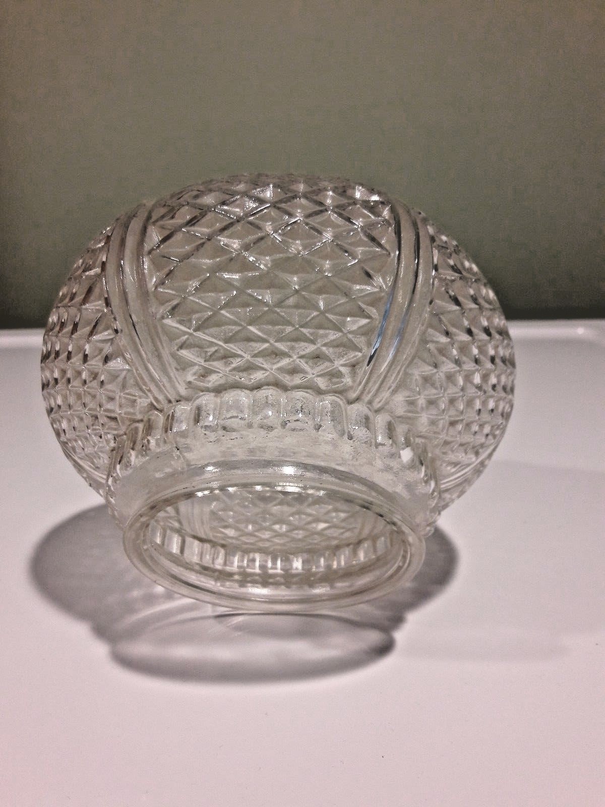 Clear Diamond Point Ceiling Shade Lighting Light  Fitter 2-3/16