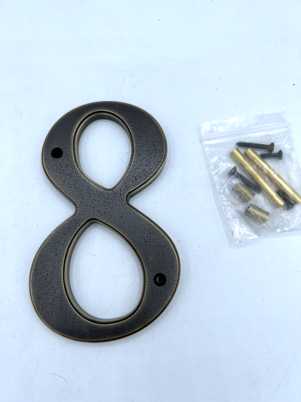 Rejuvenation Floating House 6" Address Number 8 Jerico Burnished Antique