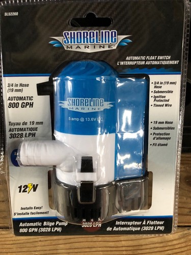 Shoreline Marine Automatic Bilge Pump (sl52260) 800 Gph 12 V New - New