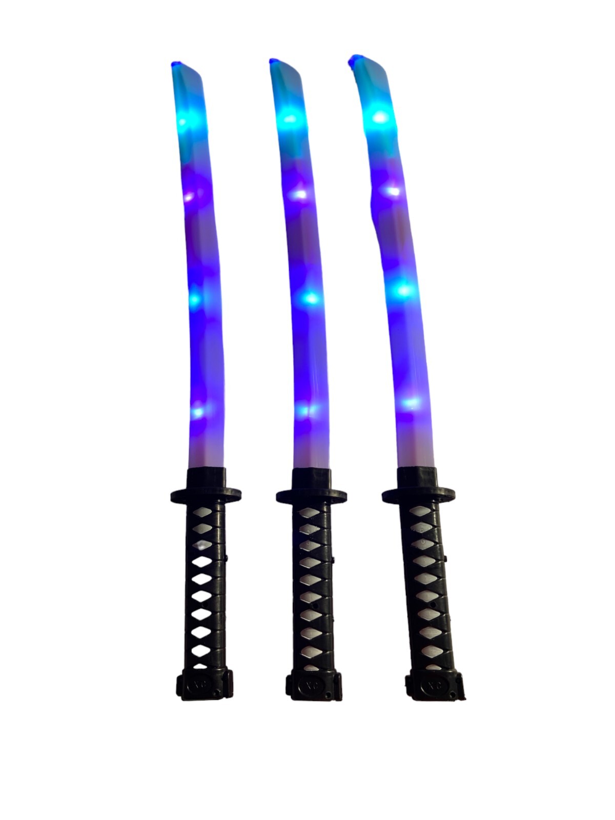 Bundle Of 3 Deluxe Ninja LED Light up Swords / Motion Bundle Of 3 Deluxe Ninja LED Light up Swords / Motion