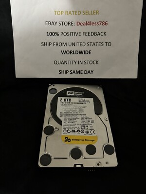 **ZERO HOURS**WD2002FYPS Western Digital 2TB 5400RPM 3Gbps 3.5'' SATA HDD HD