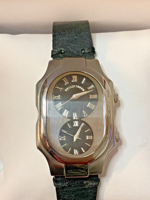 Philip Stein Dual Time Men's SS Watch - Discontinued Model  - $6K APR w/ COA!