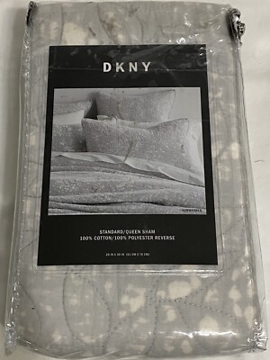 DKNY Standard Queen Pillow Sham SUNWASHED cotton one sham new #67739