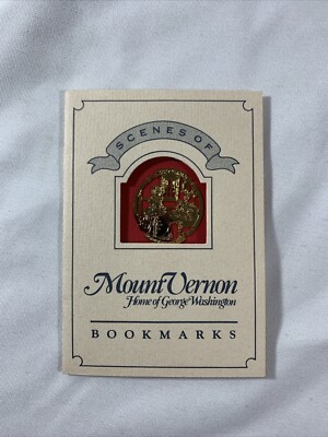 Mount Vernon Bookmark Collection Home Of George Washington Vintage 24K Finish