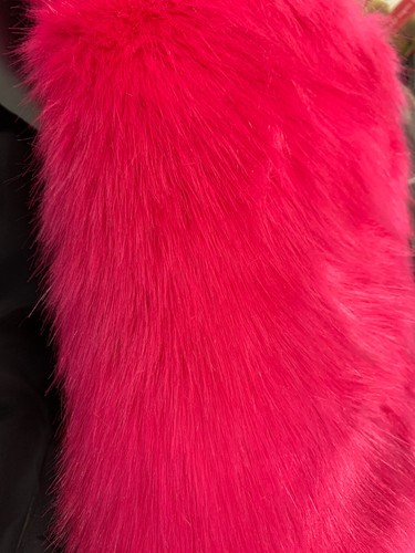 Pre-owned Michael Kors Faux Fur Electric Pink Jacket Size L