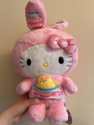 Sanrio Hello Kitty Bunny Rabbit Plush Pink Plush Stuffed Toys Japan Official