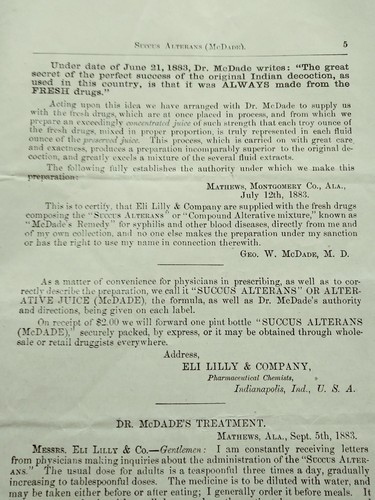 1883 The Treatment of Syphilis by J Marion Sims MD 2nd edition pamphlet + flyer
