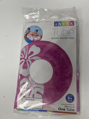 Intex Clear Color Tube Inflatable Swimming Pool Float Raft Flower Design