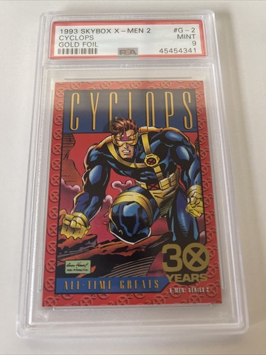1993 Skybox X-men CYCLOPS Gold Foil PSA 9 Mint LOOK
