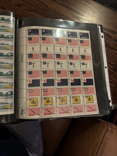 Scott # 1345 - 54 6 Cent 1968 American Flags Mint Sheet U.S.